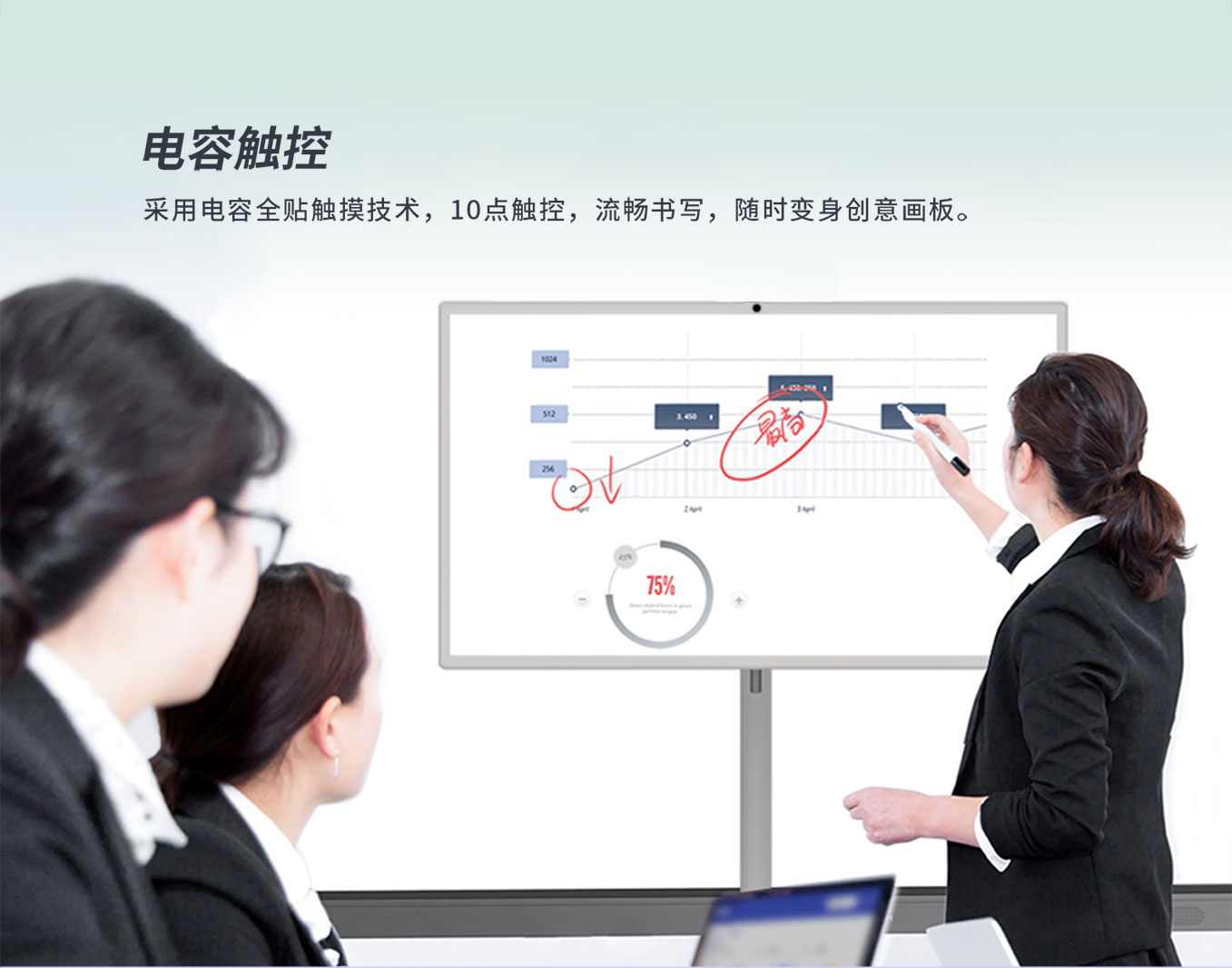 极悦娱乐科技25寸智由屏闺蜜机采用电容多点触控技术